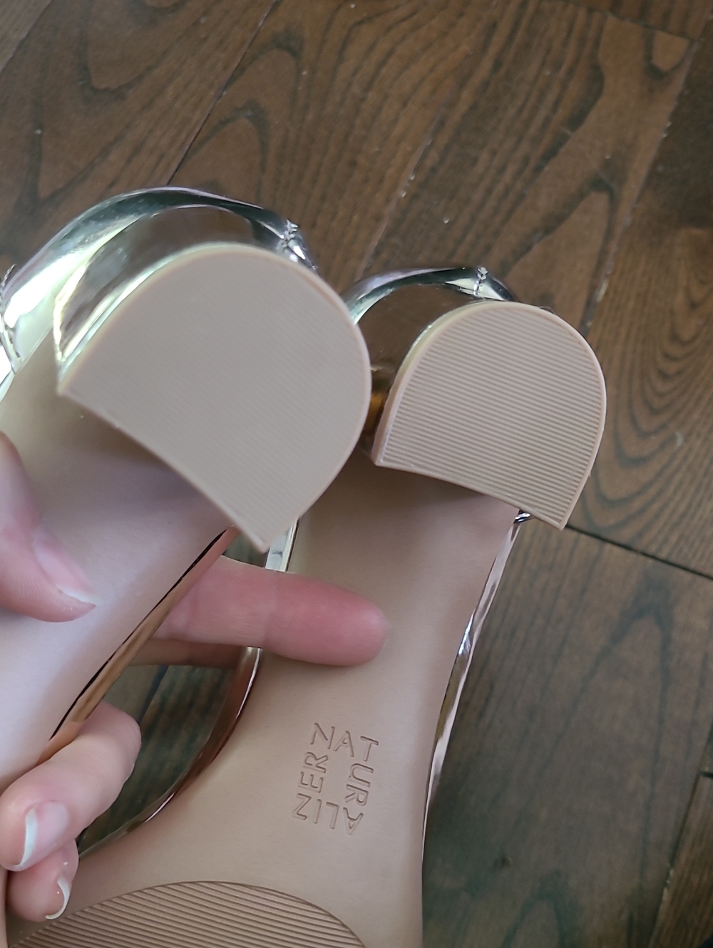 New Naturalizer Vera Rose Gold Ankle-Strap Block Heel Sandals - Women Size 9 - Picture 13 of 13
